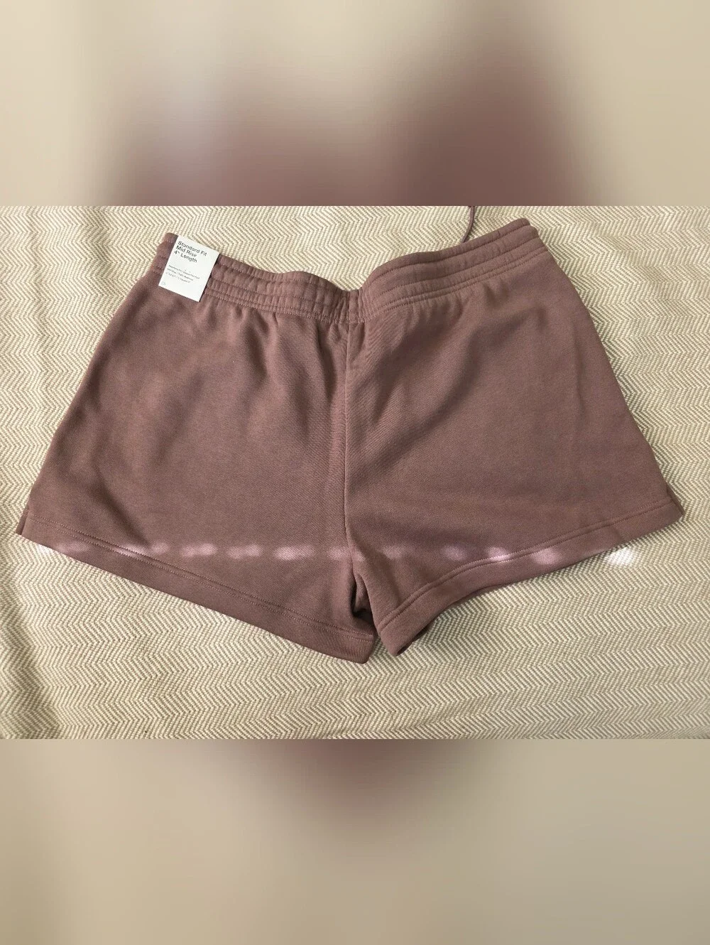 Nike Women's Brown Athletic Drawstring Shorts with Swoosh - Picture 2 of 2